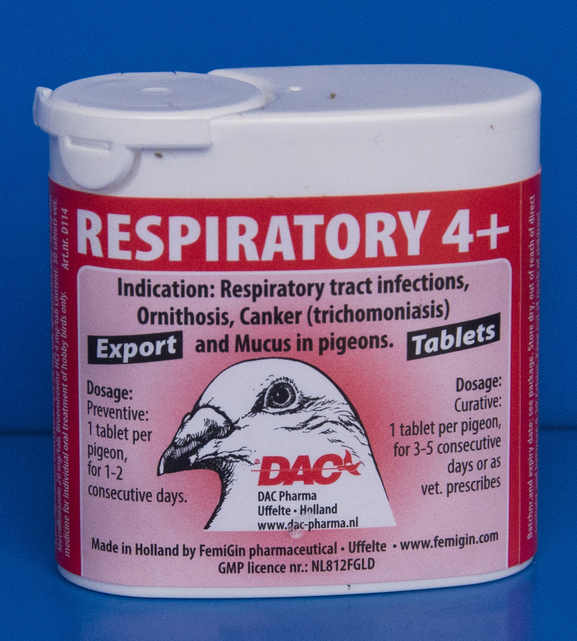 Tablets by DAC Racing Pigeons Pigeon Product Respiratory 4 